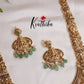 Premium Bridal Antique Temple Lakshmi Haaram with Beads Drops LH1945 (Available in 2 Colors)