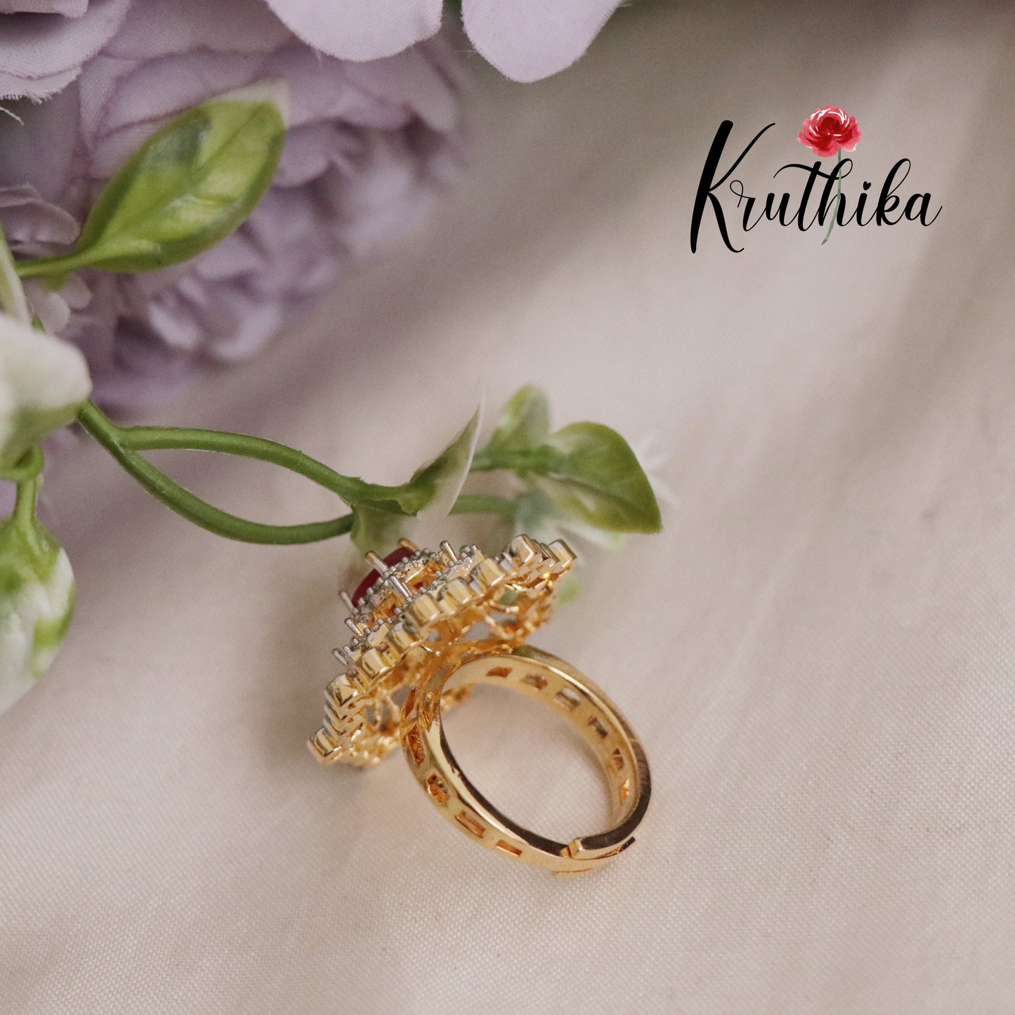 Beautiful CZ Sparking Finger Ring R50 (Available in 3 Colours)