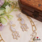 Sparkling Peacock Motifs Gold-Tone Diamond-Finish AD Choker NC2869