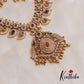 Gorgeous CZ Multi Colour Mango Necklace With Golden Bead Dropps NC2589
