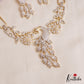 Sparkling Peacock Motifs Gold-Tone Diamond-Finish AD Choker NC2869