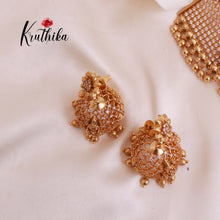 Elegant AD Lakshmi Temple Choker with Jhukas  NC1862