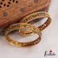 Beautiful Leaf Square Motifs Kemp Bangles B470 (Set of 2 Bangles)