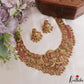 Premium Antique Nagas Lakshmi Peacock Motifs Jadau Necklace With Golden Bead Drops NC3107
