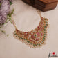 Gorgeous Peacock Motifs Guttapoosalu Jadau Necklace With Pearl Bead Drops NC3013
