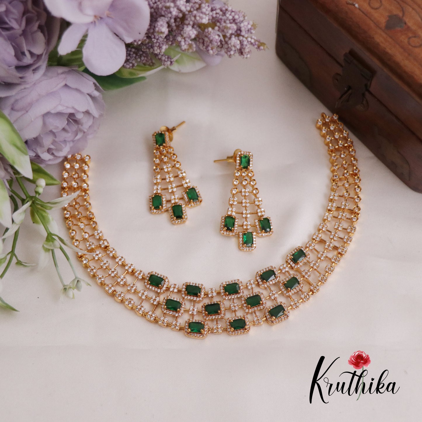 Trendy CZ Three Layer Choker NC2316 (Available in 6 Colours)