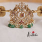 Simple Antique Peacock Light Wight Hip Belts with Green Beads Drops V271