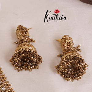 Premium Lakshmi Jadau Coin/Bottu Necklace NC2010 (Available in 4 Colours)