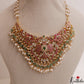 Gorgeous Peacock Motifs Guttapoosalu Jadau Necklace With Pearl Bead Drops NC3013