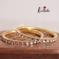 Classic Square Shape Kundan Bangles B387 (Set of 2)