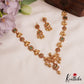 Simple Antique Floral Elephant Motifs With Golden Bead Drops NC2782