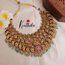 Premium Three Layer Lakshmi peacock Jadau choker NC1956 [ Available in two colours]