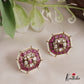 Elegant Geometric Shaped Jadau Earrings E796
