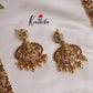 Premium Bridal Antique Temple Lakshmi Haaram with Beads Drops LH1945 (Available in 2 Colors)