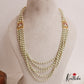 Elegant Multi-Layer Pearls haaram  with Jadau side pendants LH2022