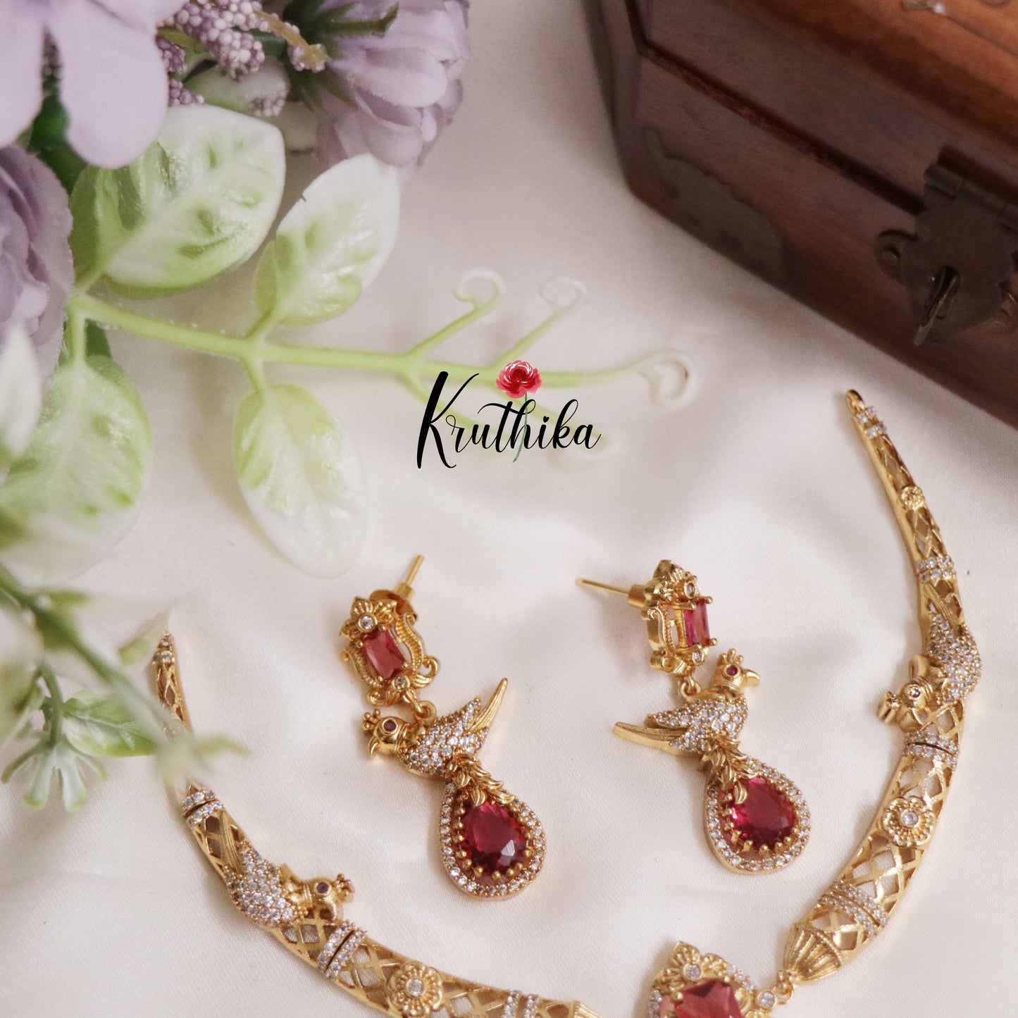 Beautiful CZ Peacock Pendant Hasli Necklace NC2276 (Available in 3 Colors)