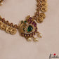 Beautiful Antique Peacock Lakshmi Kasu Necklace With Pearl Drops NC3003
