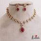 Elegant Floral Motifs AD Necklace NC2693 (Available In 3 Colors)