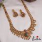 Gorgeous Antique Floral Peacock Motifs Jadau Haaram With Bead Drops LH2048 (Available In 4 Colors)