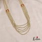 Elegant Multi-Layer Pearls haaram  with Jadau side pendants LH2022