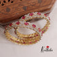 Elegant CZ Gold Finish Bangles B315 (Available in 2 Colours)