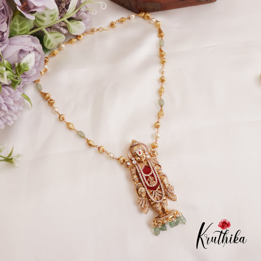 Beautiful Antique Lord Balaji Pendant Necklace NC2663 (Available In 2 Colors)