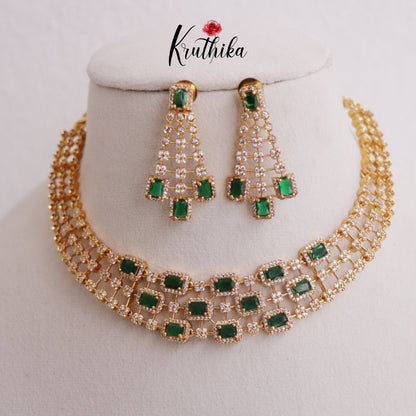 Trendy CZ Three Layer Choker NC2316 (Available in 6 Colours)