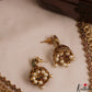 Beautiful Antique Peacock Lakshmi Kasu Necklace With Pearl Drops NC3003