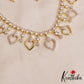 Elegant Leaf Diamond-Finish Gold-Tone AD Necklace NC2897