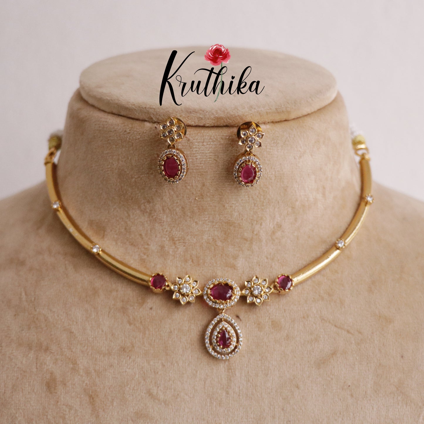 Simple Hali Necklace with Water Drop Pendant NC2188 (Available in 3 Colours)