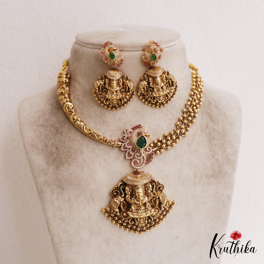 Stunning Antique Nagas Lakshmi Peacock Motifs Necklace NC2870