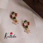 Beautiful floral Jadau Earcuffs | upper earrings | Bugadi Earrings E505
