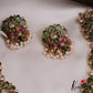 Elegant Lotus Motifs Kemp Guttapoosalu Choker With Green Drop NC2698 (Available In 2 Colors)