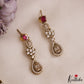 Beautiful Floral Teardrop Motifs AD Victorian Choker NC2963 (Available In 2 Colors)