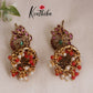 Trendy AD Kemp Peacock Jhumka E650