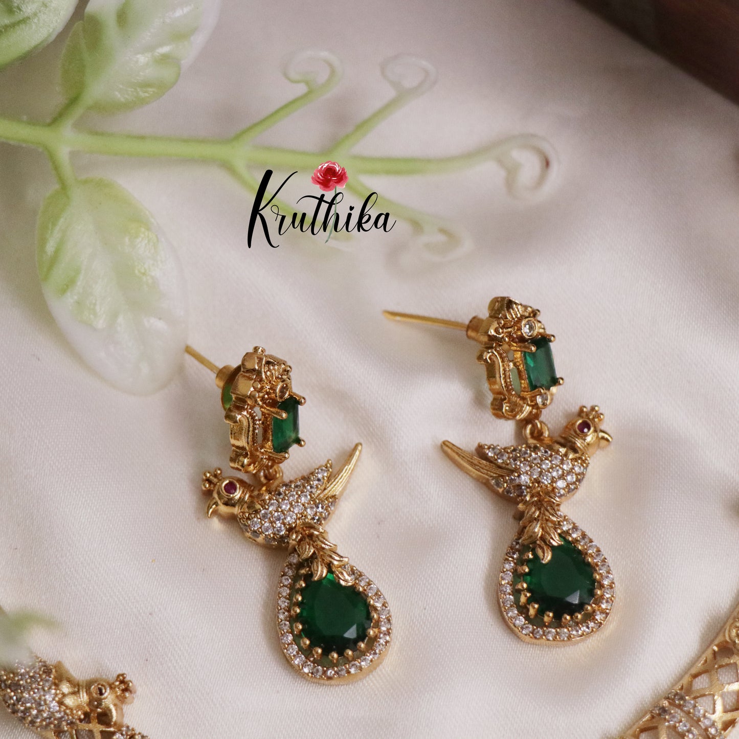 Beautiful CZ Peacock Pendant Hasli Necklace NC2276 (Available in 3 Colors)