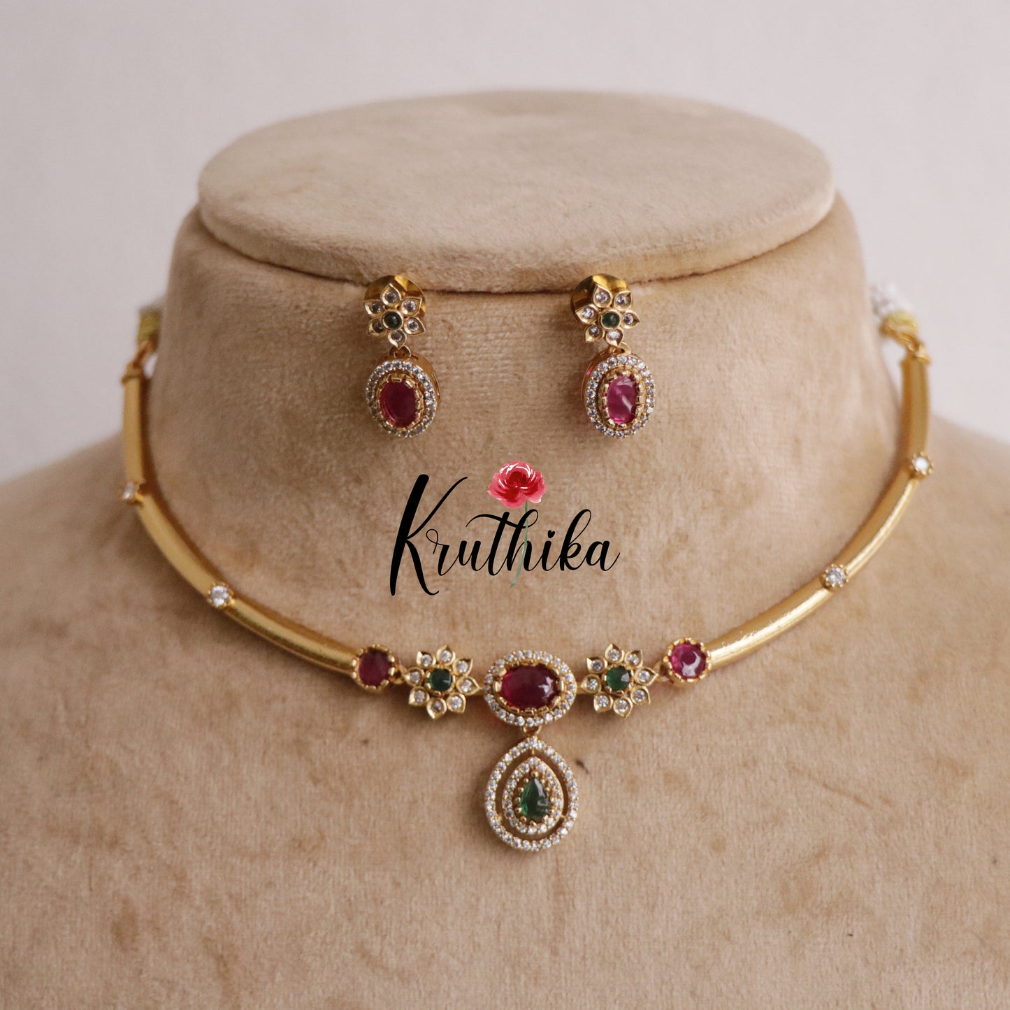 Simple Hali Necklace with Water Drop Pendant NC2188 (Available in 3 Colours)