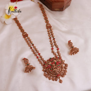 Grand Lakshmi Jadau Beads Haaram LH1831