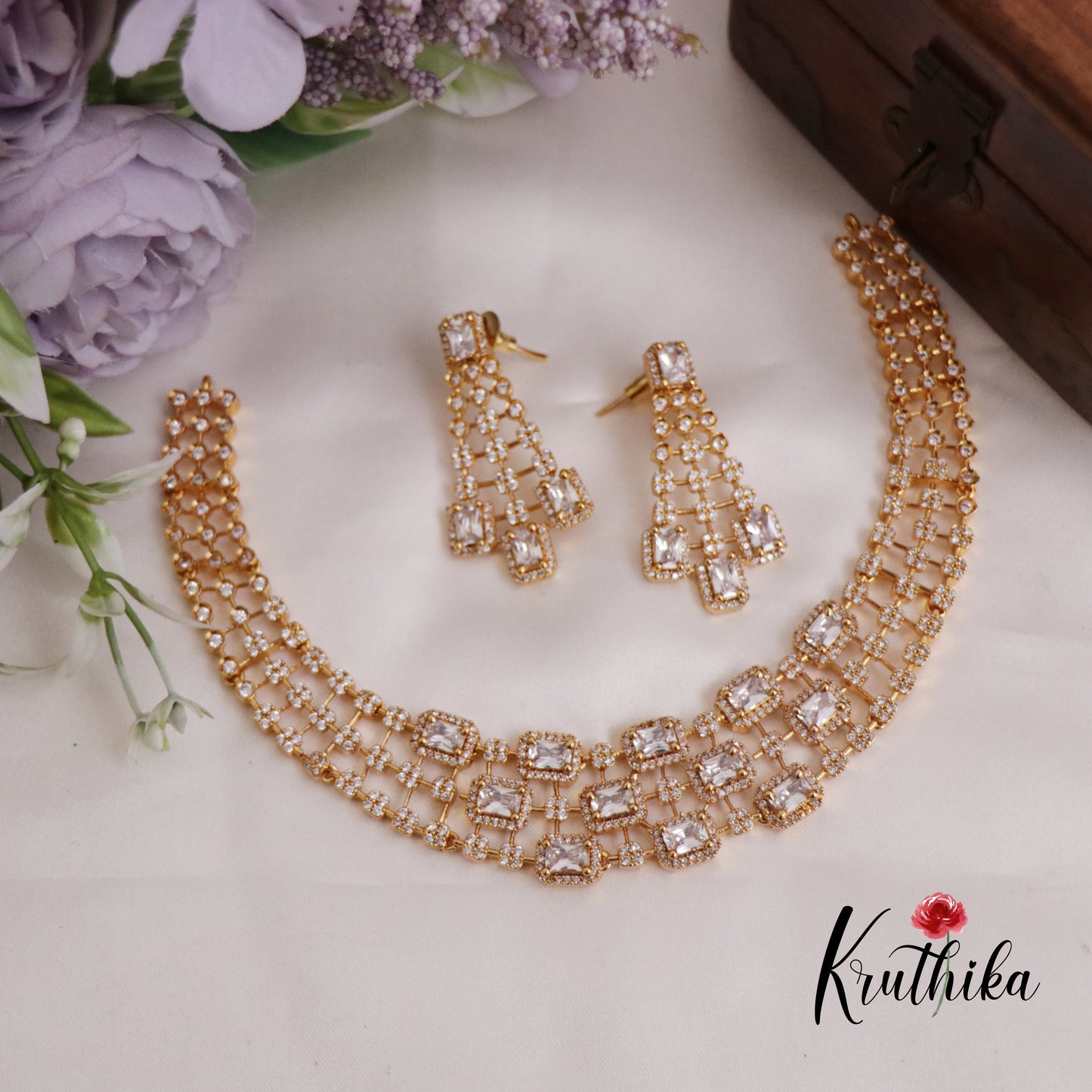 Trendy CZ Three Layer Choker NC2316 (Available in 6 Colours)