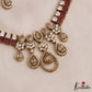 Beautiful Floral Teardrop Motifs AD Victorian Choker NC2963 (Available In 2 Colors)