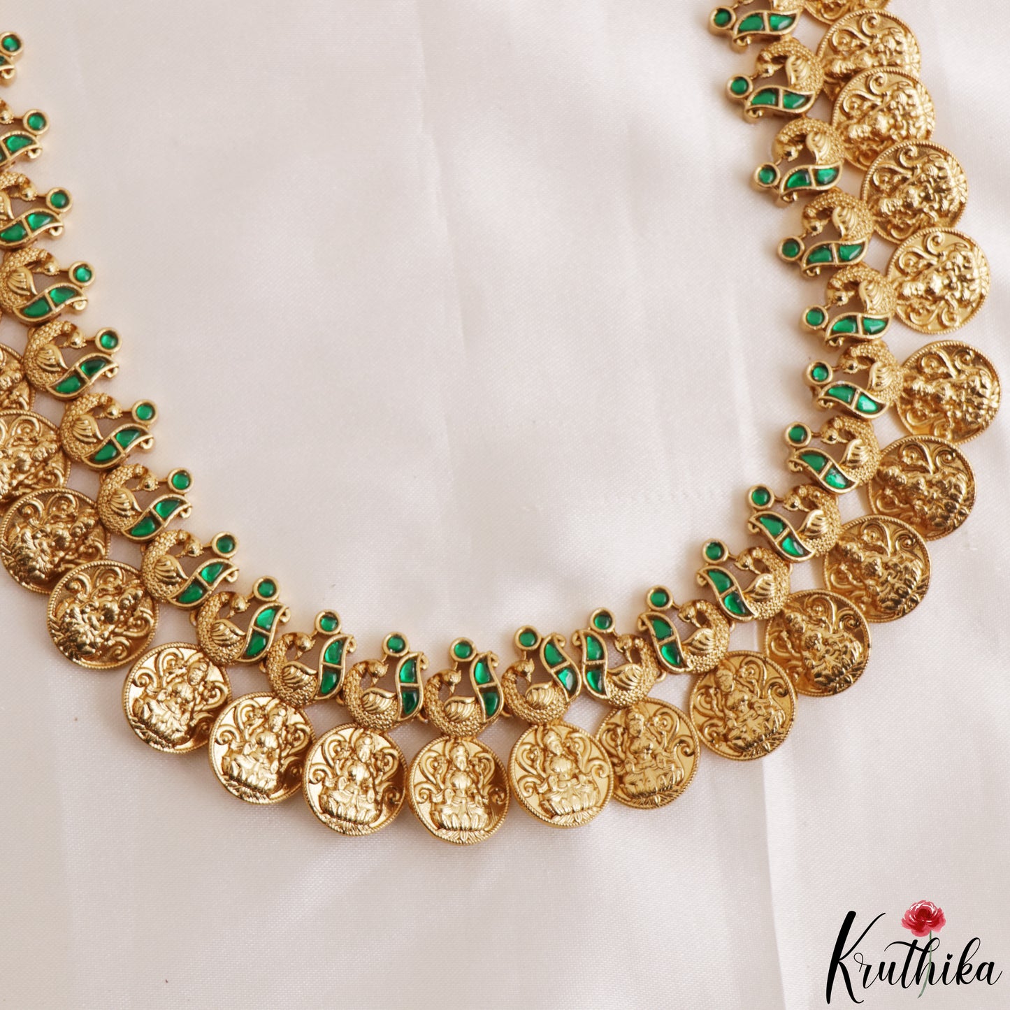 Traditional Antique Lakshmi Kasu Haaram LH2207 (Available In 2 Colors)