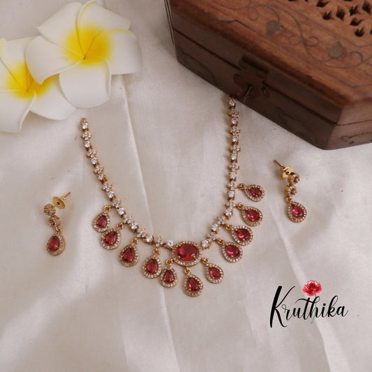 Pretty AD Necklace NC1913  [ Available in two colours]
