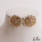 Elegant Pearl Border Floral Stud Earrings E1088 (Available In 3 Colors)