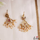 Beautiful CZ Floral Motifs Kemp Choker With Pearl Drops NC3183 (Available In 2 Colors)