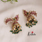 Beautiful Peacock layered Bead Jhumkas E628