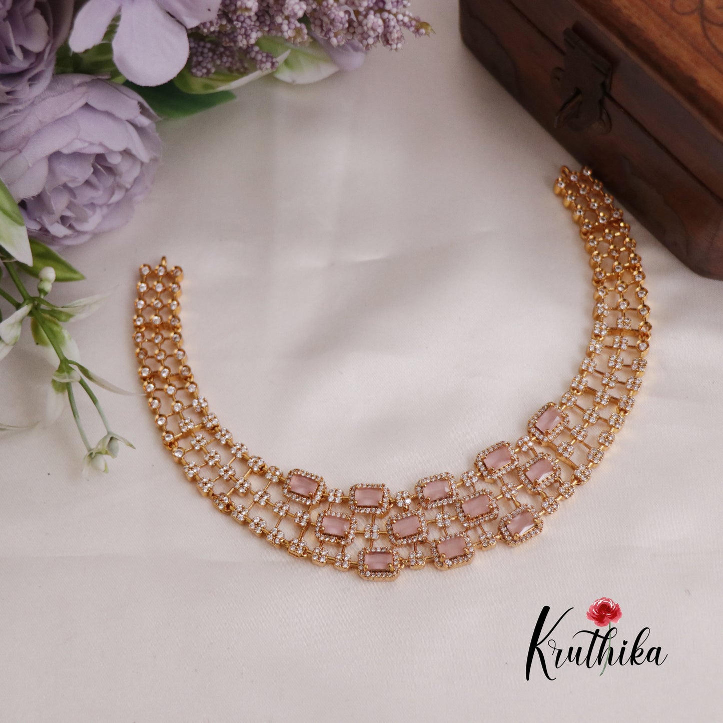 Trendy CZ Three Layer Choker NC2316 (Available in 6 Colours)