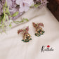 Beautiful Peacock layered Bead Jhumkas E628
