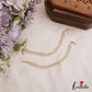 Classic Teardrop Motifs Gold-Tone CZ Earchains EC217