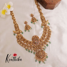 Elegant two-layer Lakshmi peacock haaram LH1862 [Available in two colours]