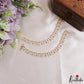 Pretty Floral Motifs Gold-Tone CZ Earchains EC234